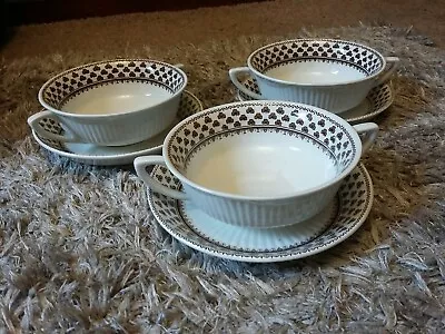 Vintage Adams Soup Bowls  Ironstone Ware Sharon Kitchen X3 • £8