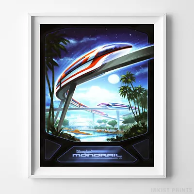 Vintage Disneyland Monorail Mark VII Poster Disney Wall Decor Print UNFRAMED • $16.95