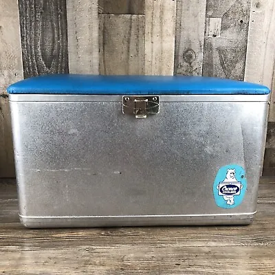 Vintage MCM Cronco Polar Bear Aluminum Metal Cooler • $149.99