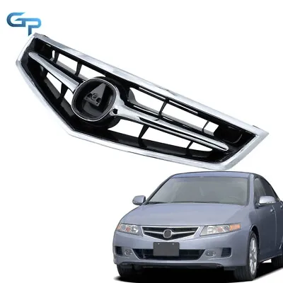 For 2006 2007 2008 Acura TSX Front Bumper Upper Grille Grill W/Chrome Molding • $63.17