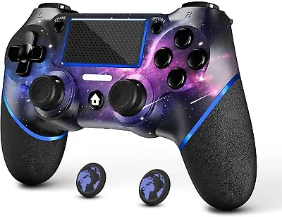 Custom Design Wireless PS4 Controller W/Thumb Grips For PS4 Console (Galaxy) • $18.88