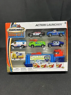 MATCHBOX Hero City “Action Launcher” 5 Cars & Launcher - NEW/SEALED • $19.43