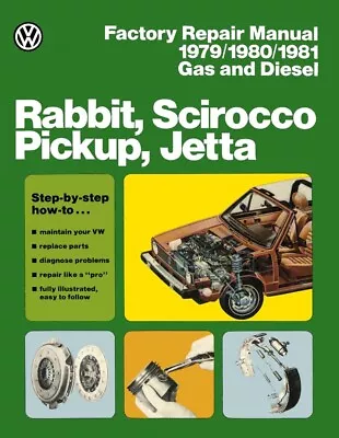 1979-1981 Volkswagen Rabbit Scirocco Pickup Jetta Shop Service Repair Manual • $116.41