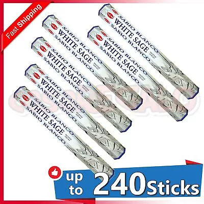 Up To 240 Sticks White Sage Incense Sticks Hem Hex Meditation Aroma Fragrance • $7.95