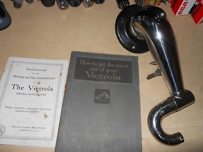 Tone Arm & Mount  With Booklets For Victor Victrola VV 210 Console Phonograph • $35