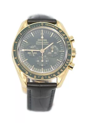Omega Speedmaster Moonwatch Green 18K Yellow Gold Watch 310.63.42.50.10.001 • $35992.60