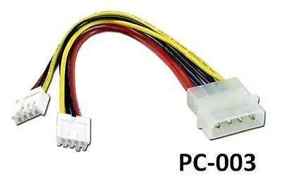 6inch 4-Pin Internal Power Cable Y-Splitter For 3.5  Floppy Drives CD-Roms Etc • $5.95
