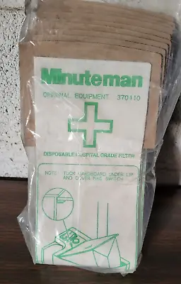 New Hospital Grade Disposable Vacuum Filter Bag Minuteman Model 370110 - 10 Lot • $14.49