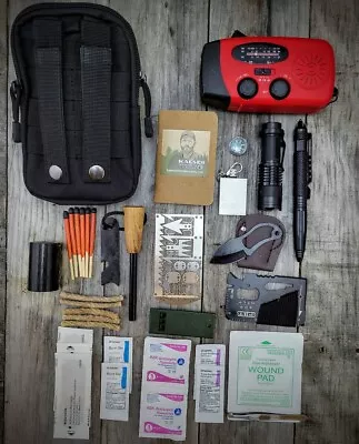 Survival Kit Emergency Solar Radio Ferro Rod Knife EDC Emergency Bushcraft • $43.97