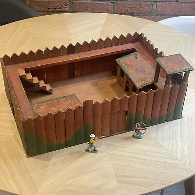 £30 • Buy Rare Vintage Wooden Cowboy Fort (1950s) London Toy Company