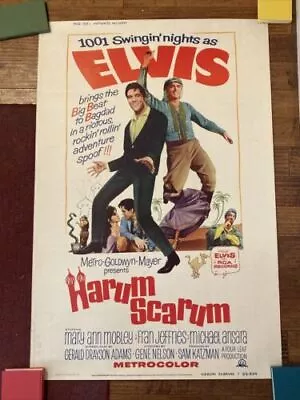 Harum Scarum Original 40 X 60 Rare Movie Poster Elvis Presley • $175.09