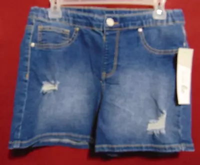 Just Be.. Women's Size XL Distressed Pull On Denim Stretch Shorts NEW W/ TAGS! • $12.99