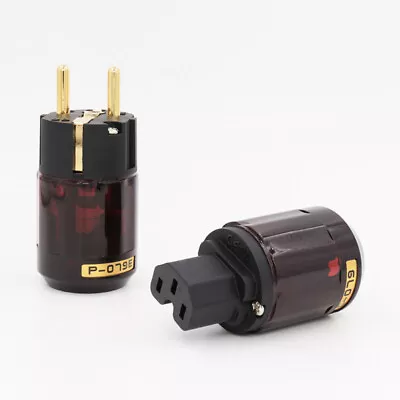 One Pair Gold Plated P-079E + C-079 IEC EU Power Plug Connector • $8