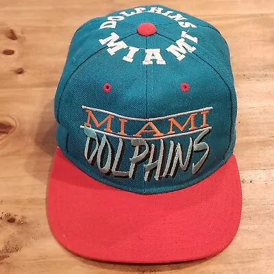 Vintage Miami Dolphins Hat Cap Snapback Drew Pearson Script Spell Out NFL • $71.96