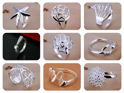 Womens Mens Midi Thumb Finger Ring Cluster Star Silver Plated Size 8 (P 1/2) • $4.25