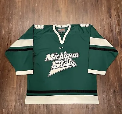 Vintage Y2K Michigan State Nike Bauer Hockey Jersey - Size XXL • $99.99