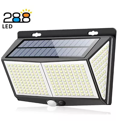 288 LED PIR Motion Sensor Wall Light Solar Power Waterproof Outdoor Garden Lamp • $12.87