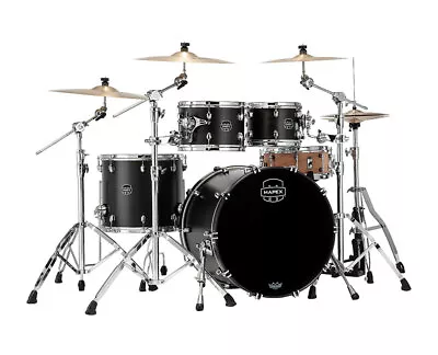 Mapex Saturn Rock 4 Piece Shell Pack - Satin Black - Open Box • $1709.99