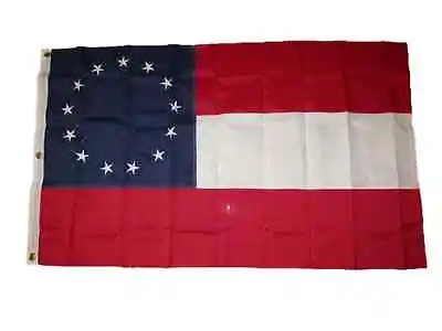 3x5 Embroidered 1st First National Stars And Bars 13 SYNTHETIC COTTON Flag  • $44.44