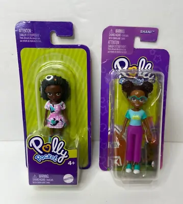 Lot Of 2 Mattel African American Polly Pocket Dolls Shani FWY19 Stylish Outfits • $33.64