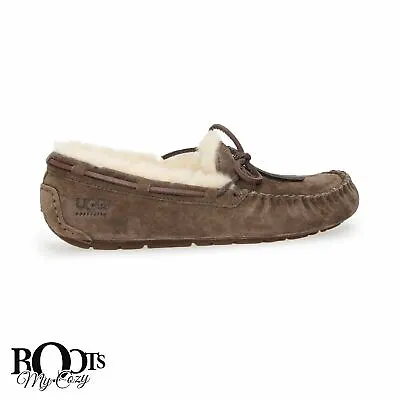 Ugg Dakota Espresso Suede/sheepskin Moccasins Slippers Size Us 8/uk 6.5/eu 39 • $63.99