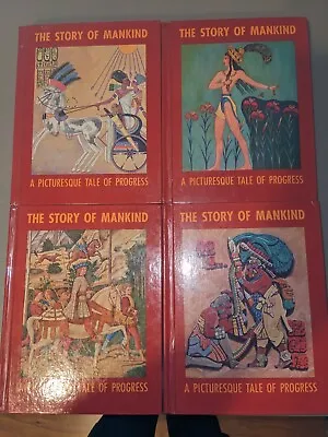 Vintage 1963 The Story Of Mankind A Picturesque Tale Of Progress 4 Volumes • $20
