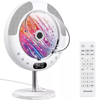 Bluetooth CD Player Circular Wall Mountable CD Player For Home With FM Radio • $71.33