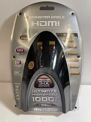 Monster Cable HDMI 15.8 Gbps Ultimate High Speed 1000HDX 4 Ft Long. New In Box. • $12