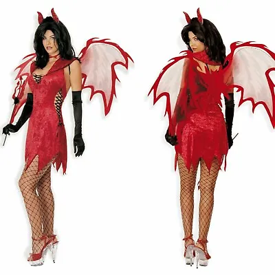 Shirley Of Hollywood Devils Desire Dress & Wings M/L Women Designer Fancy Dress • £44