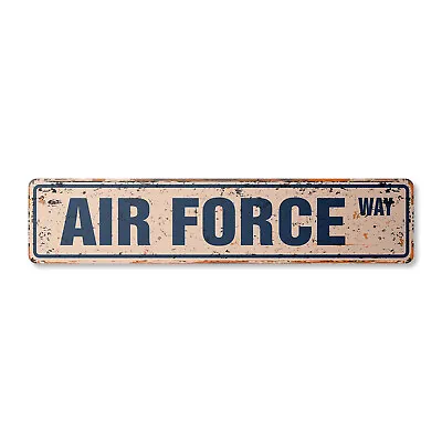 AIR FORCE Vintage Street Sign Metal Plastic New Military Road Cadet • $18.99