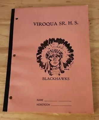 Viroqua Wisconsin Senior High School Blackhawks Notebook NEW Vintage • $12.99