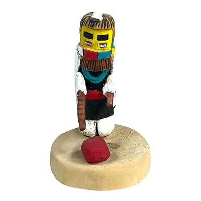 Vintage Corn Maiden Signed E Valle Hopi Kachina Doll  4” Tall Cottonwood Mini • $45.49