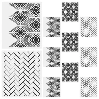 12 Pcs Floral Cake Stencils For Decorating - Baking Mesh Stencil Tool-JM • £12.49