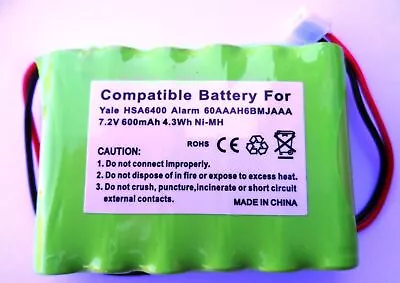 7.2v Alarm Battery Compatible With Yale Hsa6400 Control Panel 60aaah6bmjaaa • £13.15