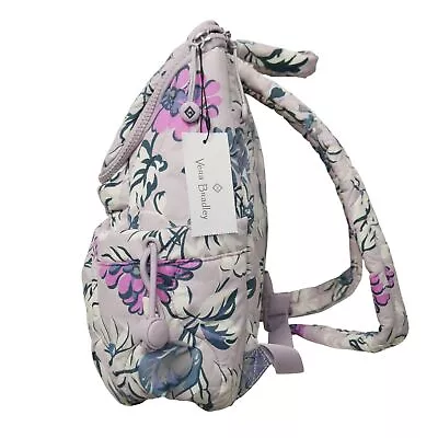 Vera Bradley Backpack Featherweight Fresh-Cut Floral Lavender Nylon Travel NWT • $99.20