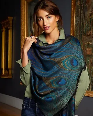 Metropolitan Museum Of Art Louis C. Tiffany  Peacock Feather  Scarf/Shawl - NEW • $109.95