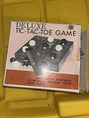 Vintage 1970's Wooden Marble Deluxe Tic Tac Toe Game CHADWICK-MILLER INC  • $19.90