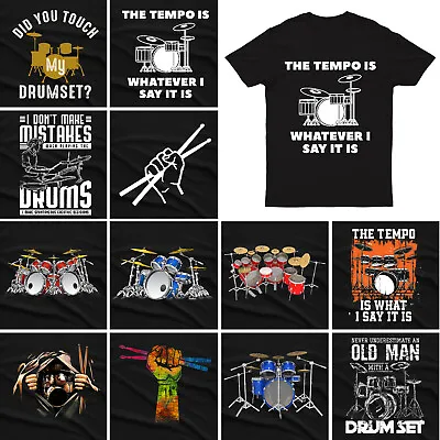 Drums Musician T Shirts Drumming Drummers Bass Music Lovers Gift Unisex #M#P1#PR • £9.99