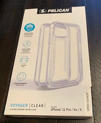 Pelican Voyager Case + Holster For IPhone 11 Pro / Xs / X (5.8 ) - Clear - NEW • $8.50