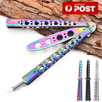 Butterfly Knife Trainer Balisong Training Safty Practice Combo Folding Knife • $8.38