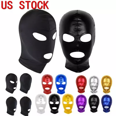 $8.88 • Buy US Unisex Blindfold Headgear Full Face Mask Hood Head Cover Role Play Costume