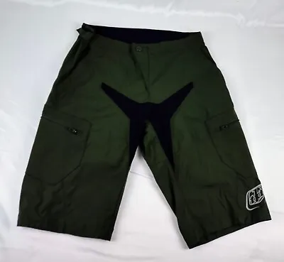 Troy Lee Designs Mens Downhill Cycling Mountain Biking Moto Shorts Green Size 34 • $34.99