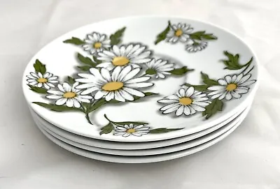 Daisy Pattern RETRO VINTAGE  MELMAC MELAMINE 6” PLATES Set Of 4 READ • $10