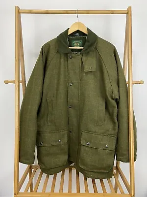 $89.96 • Buy Greenbelt Country Wear Green Tweed Field Hunting Quilted Lined Jacket Pockets XL