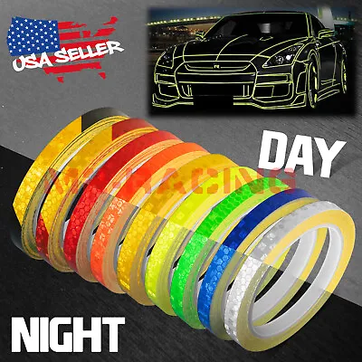 Reflective Safety Tape Self Adhesive Pinstripe Sticker Strip Decal 26FT Roll 1CM • $7.98