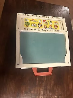 Vintage 1972 Fisher Price School Days Desk Childs Toy Magnetic Letters • $14.99