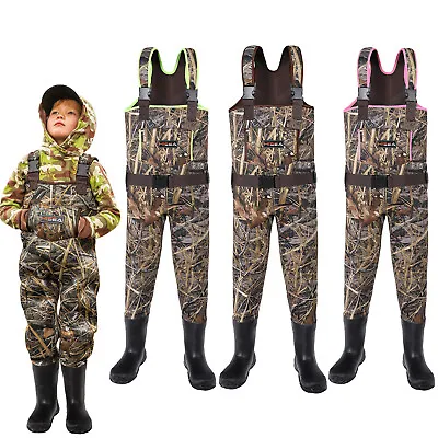 HISEA Kids Neoprene Waders Insulated Toddler Children Hunting ATV Driving Waders • $67.99