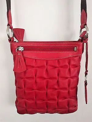 ELLINGTON Red Quilted Leather Crossbody Shoulder Bag  • $37.99