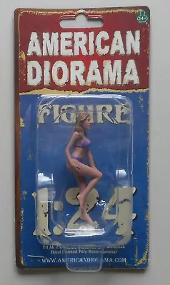 JULY PURPLE BIKINI GIRL AMERICAN DIORAMA 1:24 SCALE FEMALE GIRL 3  Figure • $7.09