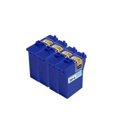 £13.49 • Buy 4 Blue Ink Cartridge For Pitney Bowes DM50 DM55 K700 K721